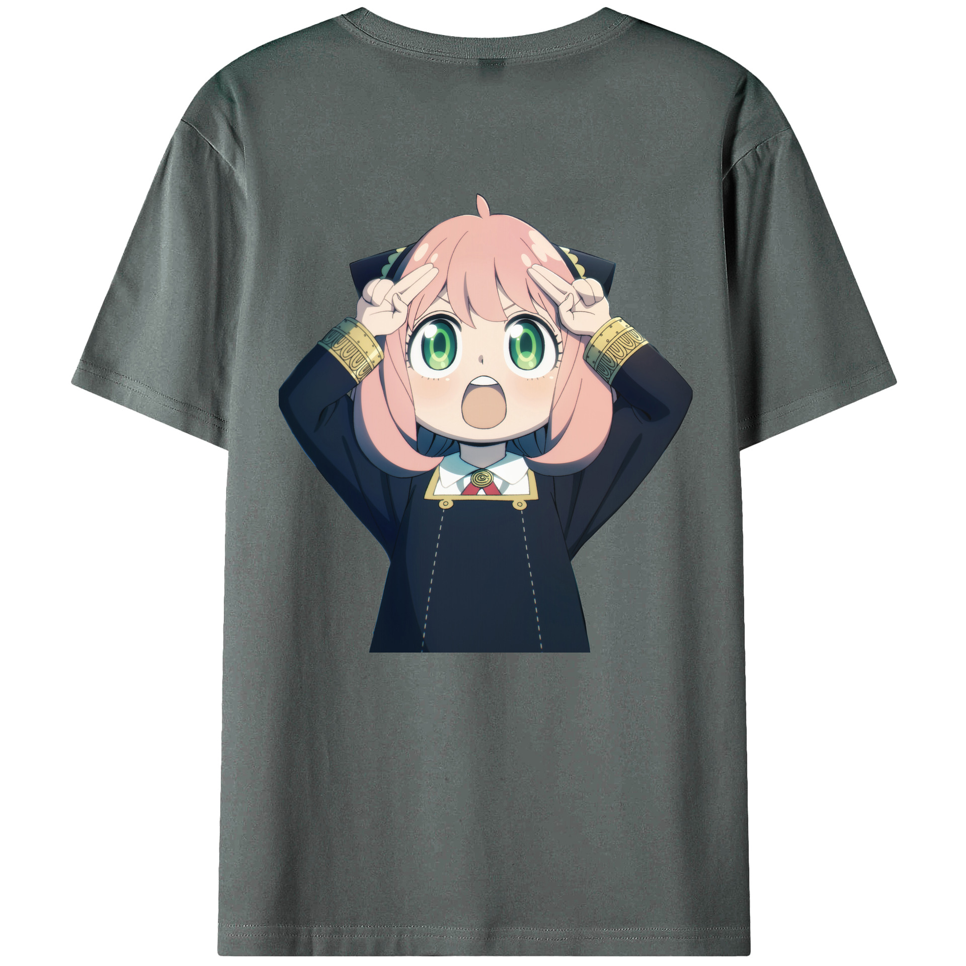 （画像用） SPY×FAMILY间谍家家酒 綿100％ メンズ半袖Tシャツ（バックプリント） 通気性